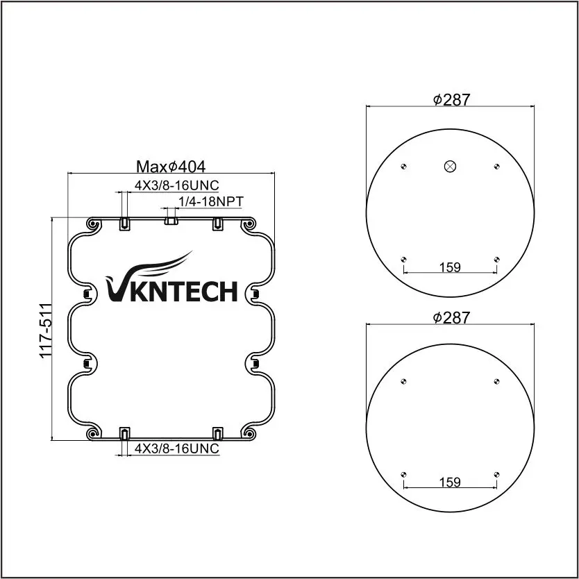สปริงอากาศที่ซับซ้อนสามชั้น 3B7838 Firstone W01-358-7838 สปริงอากาศที่ซับซ้อนสามชั้น 3B7838 Firstone W01-358-7838